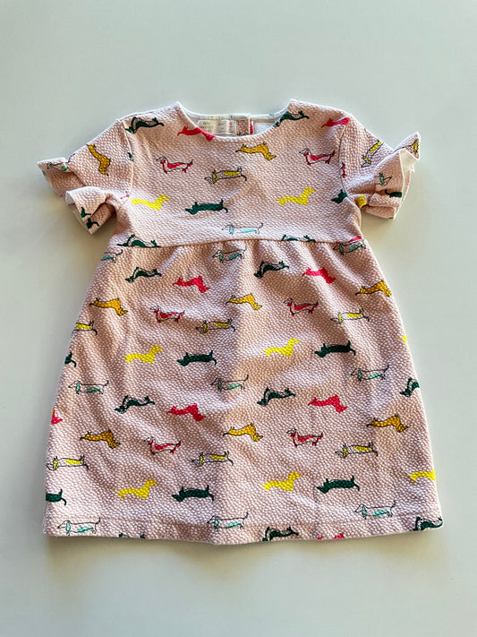Textured Pink Dachshund Dress
