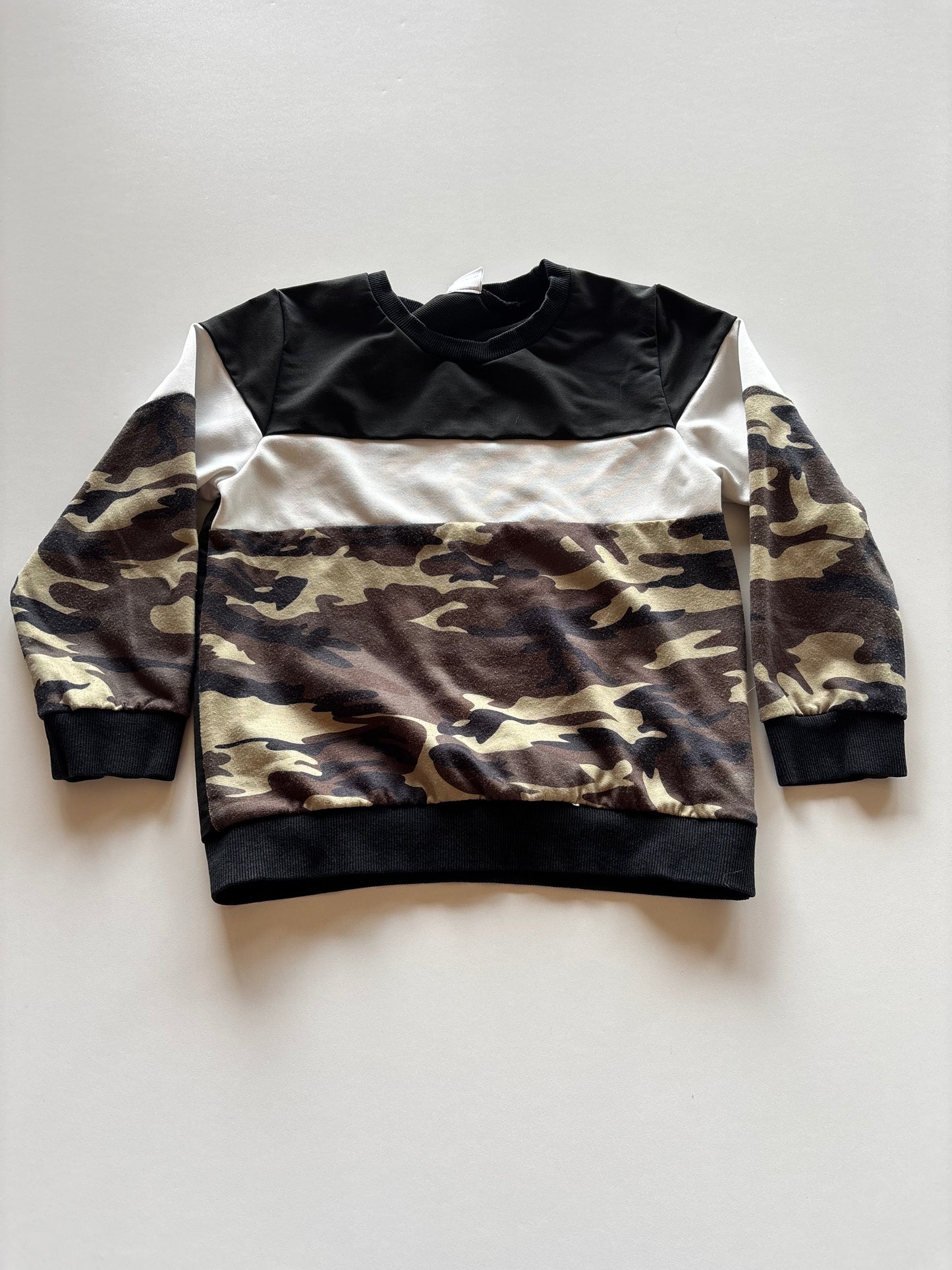 Camo Colourblock Sweater