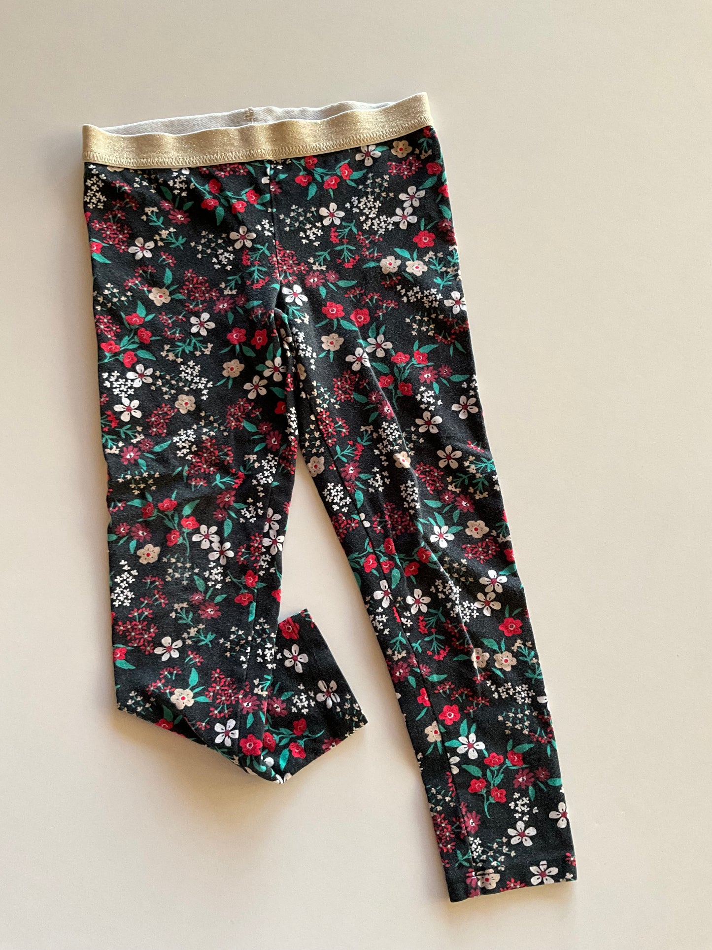 Black Floral Leggings