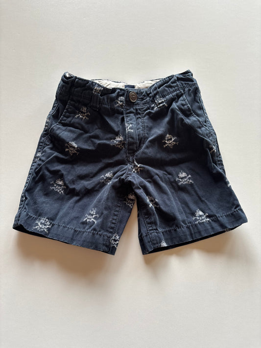 Navy Skull Shorts