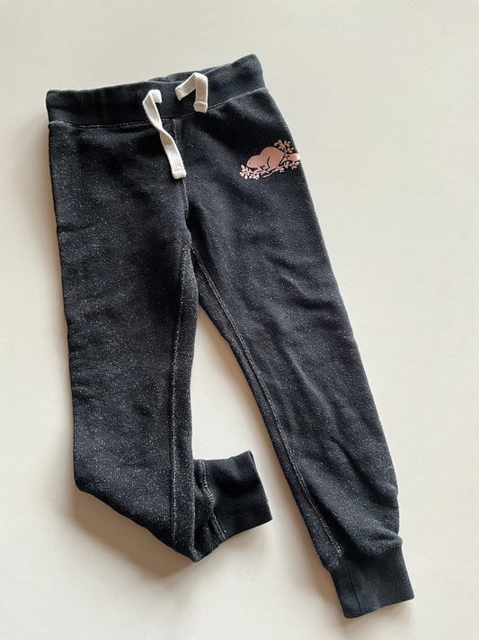 Black Melange Roots Joggers