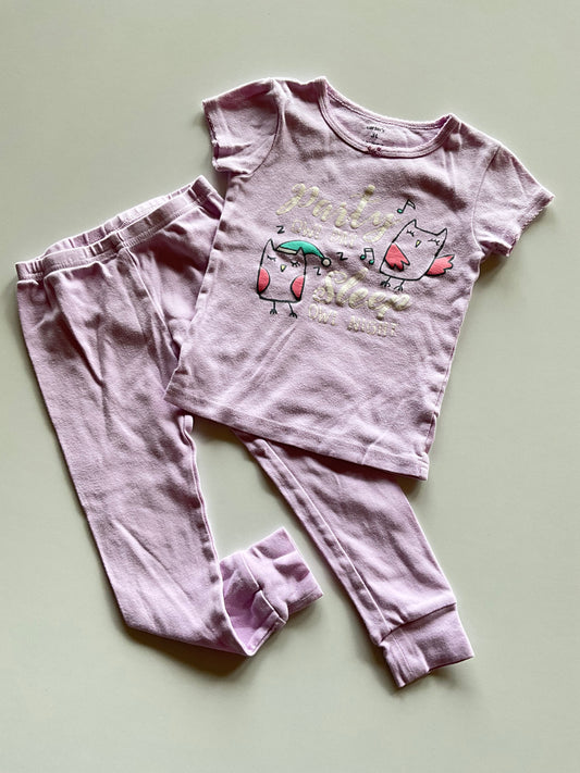 2pc Purple Owl Pajamas