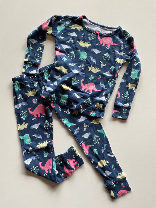 2pc Blue Dinosaur Pajamas
