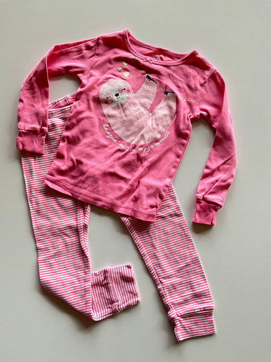 2pc Pink Sloth Pajamas