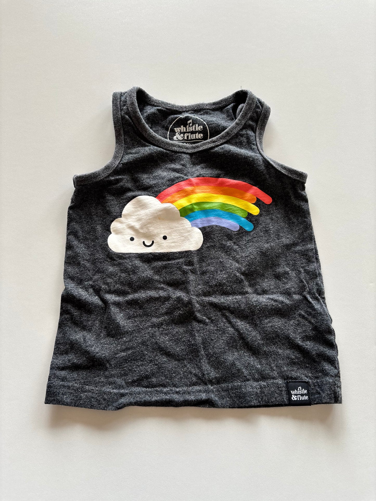 Charcoal Rainbow Kawaii Tank