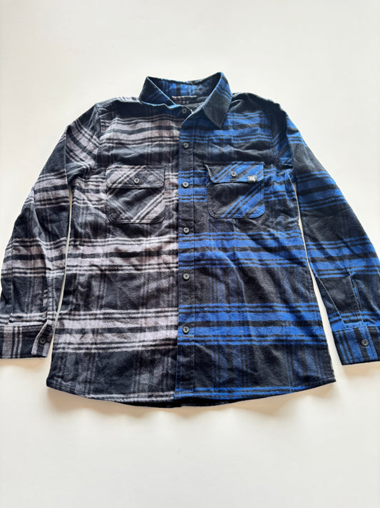 Blue & Grey Plaid Flannel 22f Shirt