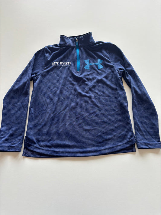 Blue Textured UA Pats Hockey Shirt