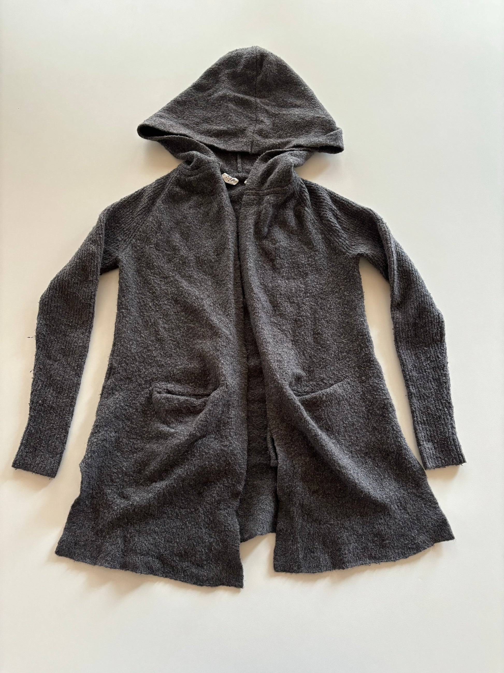 Grey Hooded Cardigan