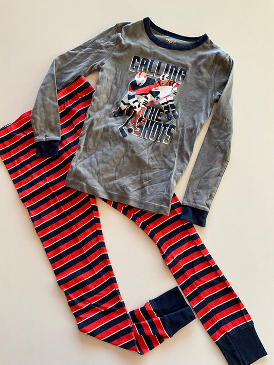 2pc Striped Hockey Pajamas
