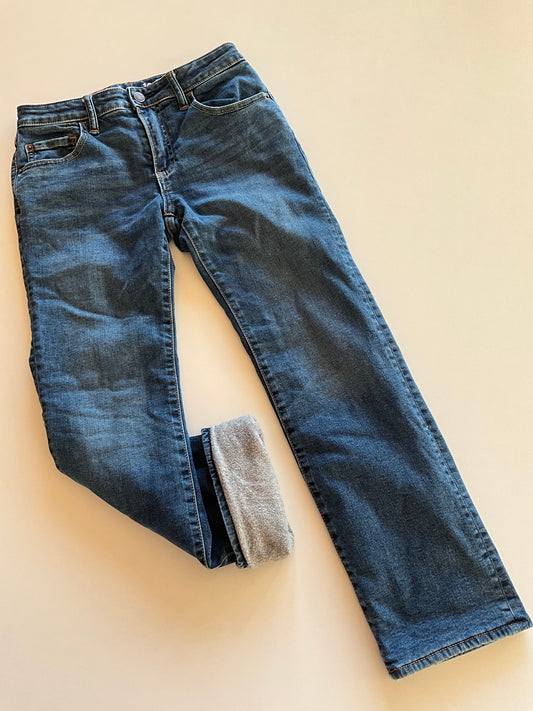 Fleece Lined Straight Denim