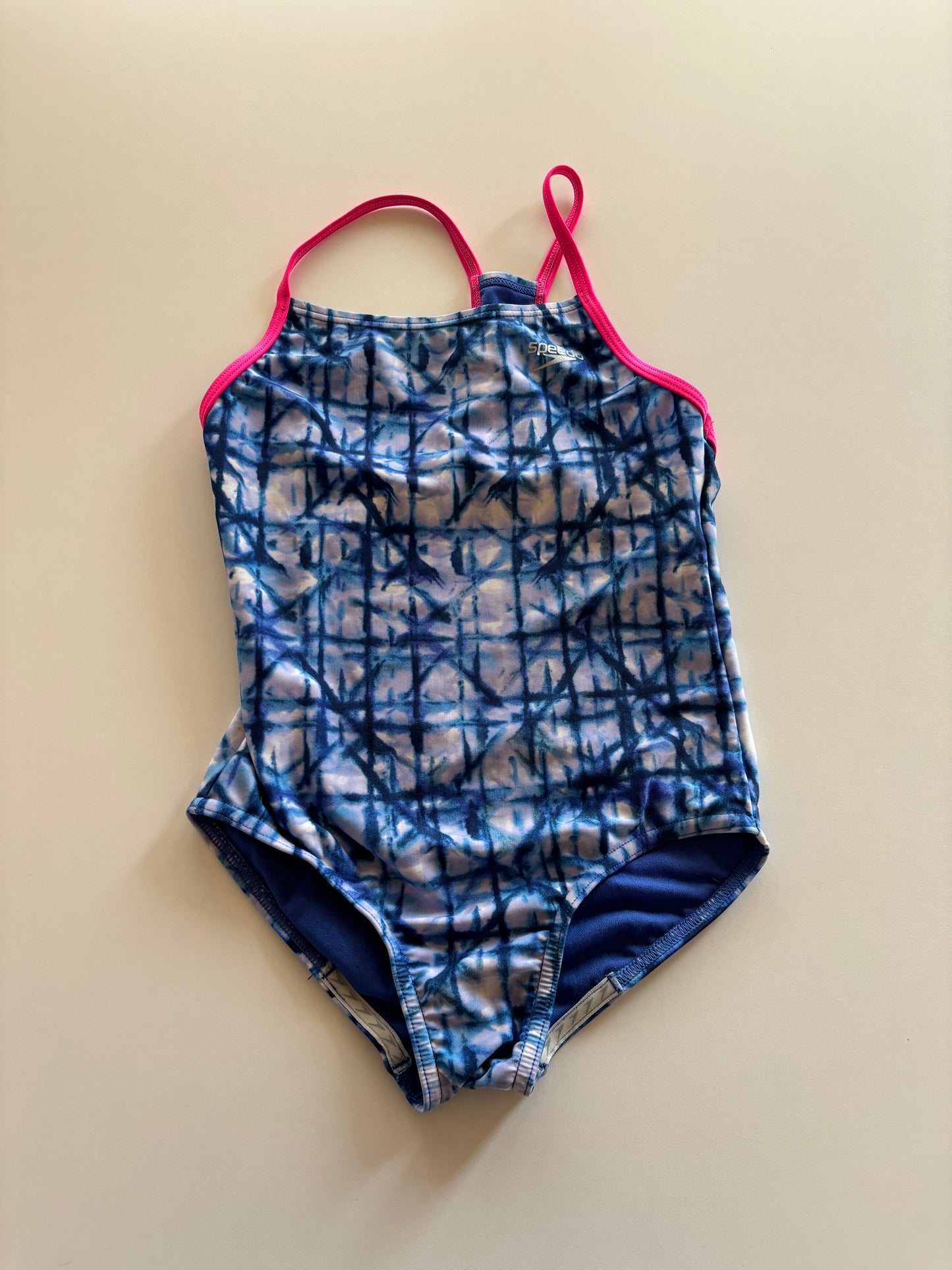 Blue Tie Dye Speedo Swim Suit