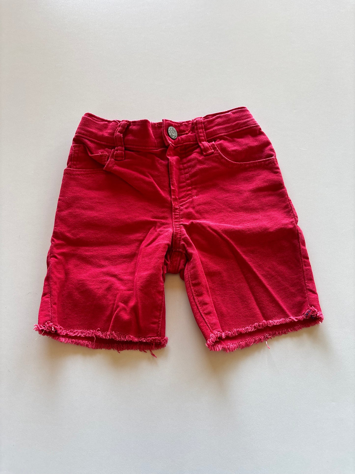 Red Denim Shorts
