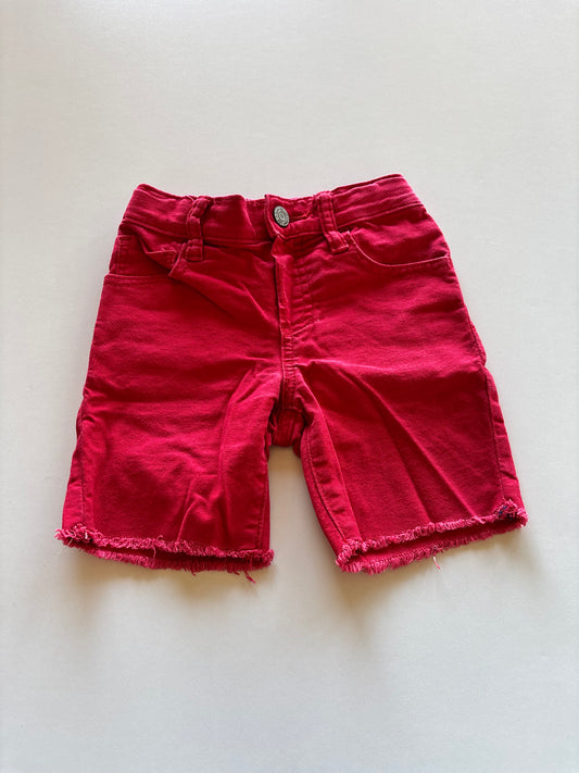 Red Denim Shorts