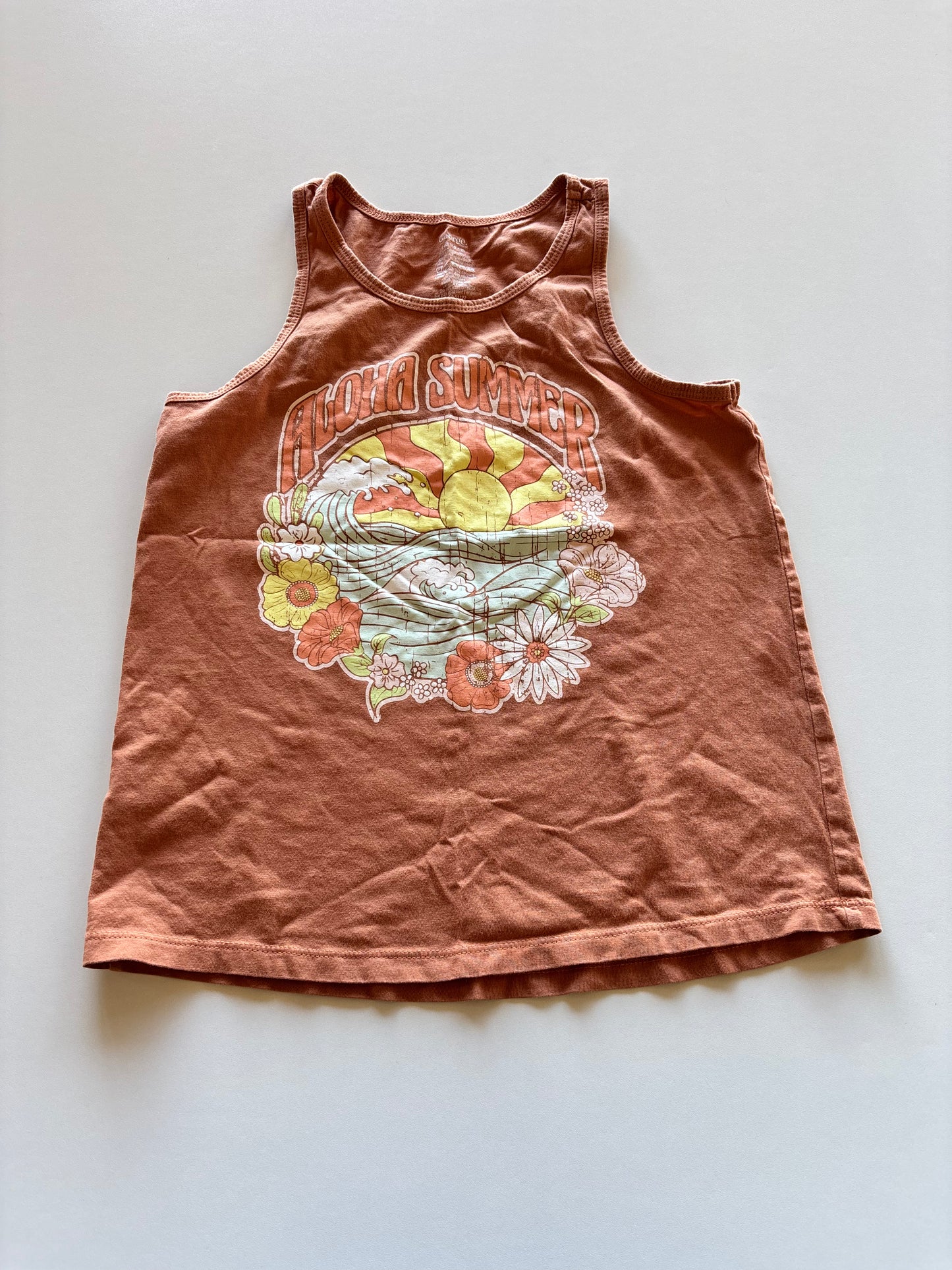 Brown Aloha Summer Tank