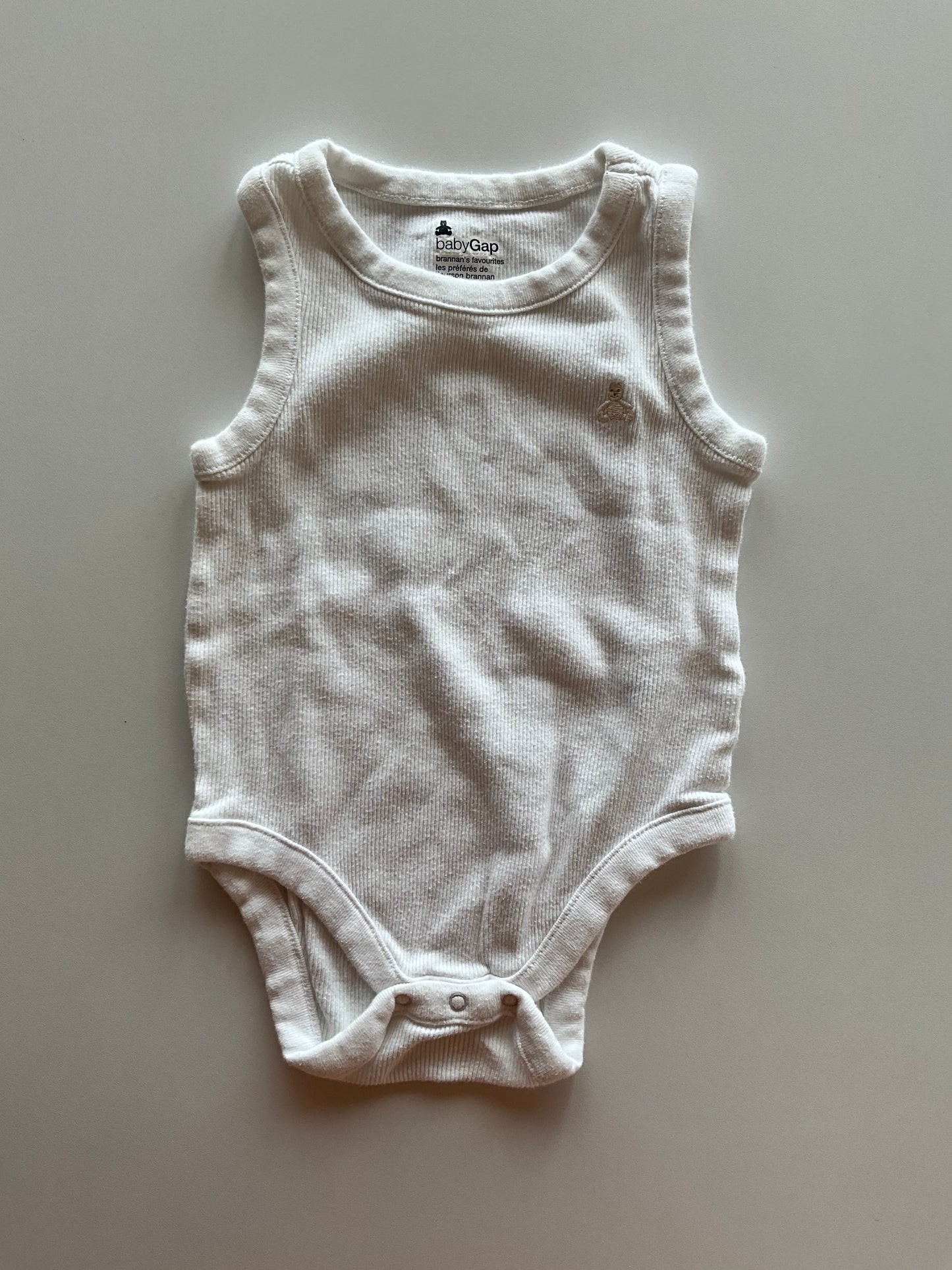 Ribbed White Tank Onesie