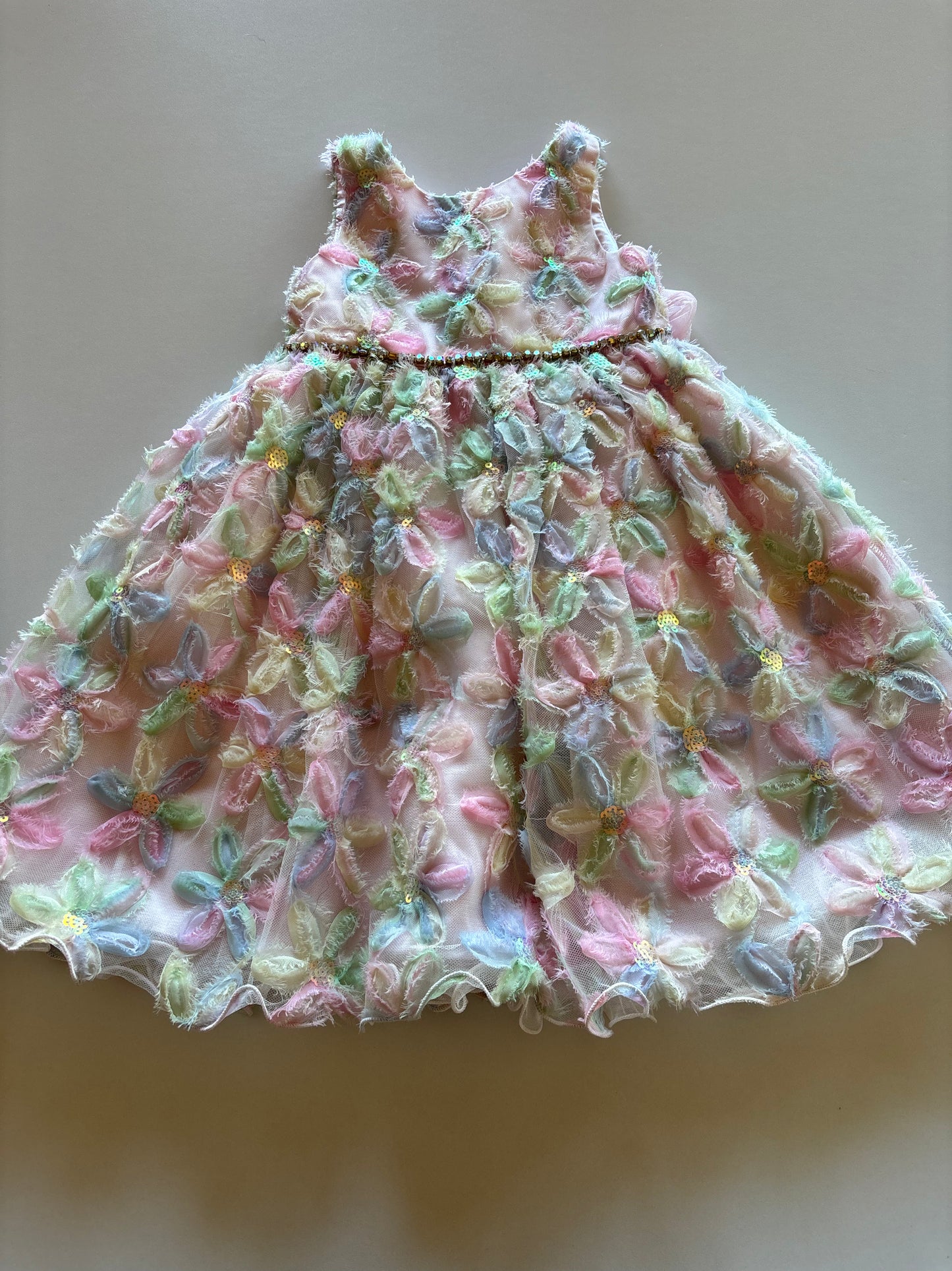 Textured Pastel Floral Dress