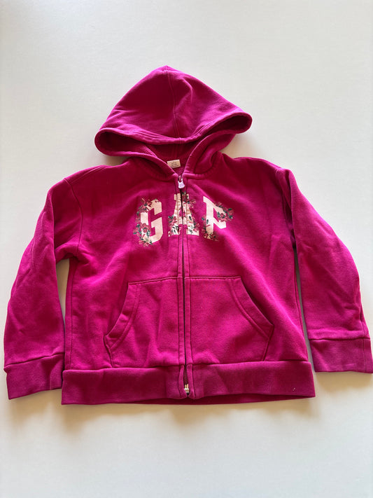 Pink Floral Gap Zip Up Hoodie