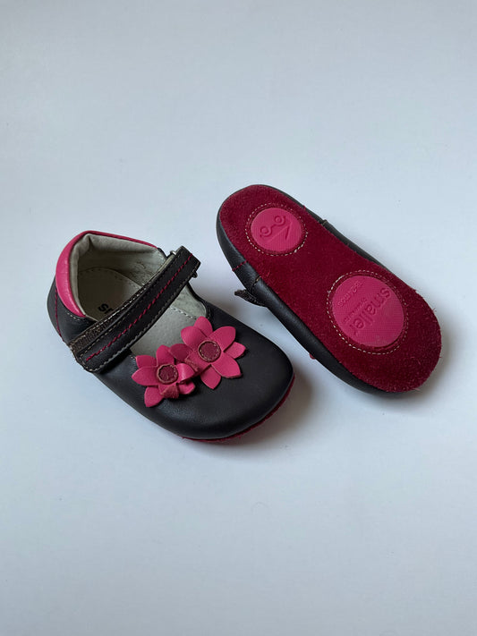 Brown with Pink Flowers Shoes