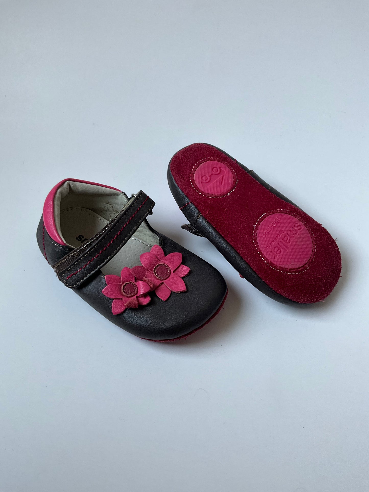 Brown with Pink Flowers Shoes