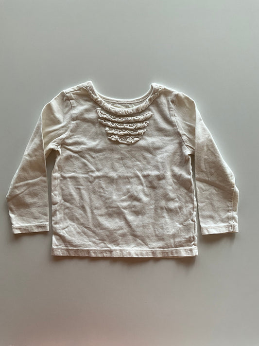 White Ruffle Shirt