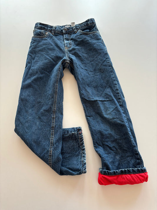 Red Fleece Lined Denim