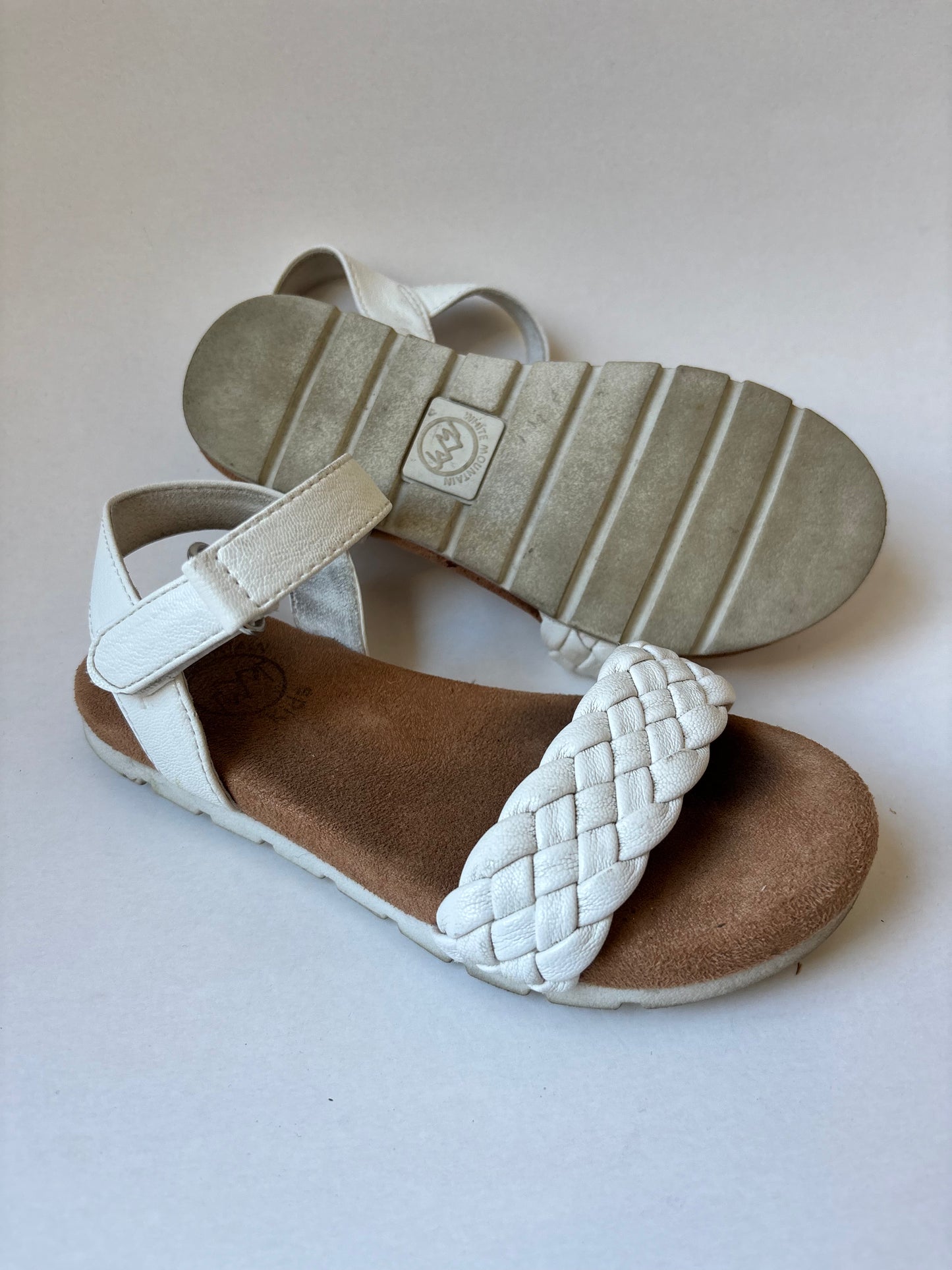 White Braided Sandals