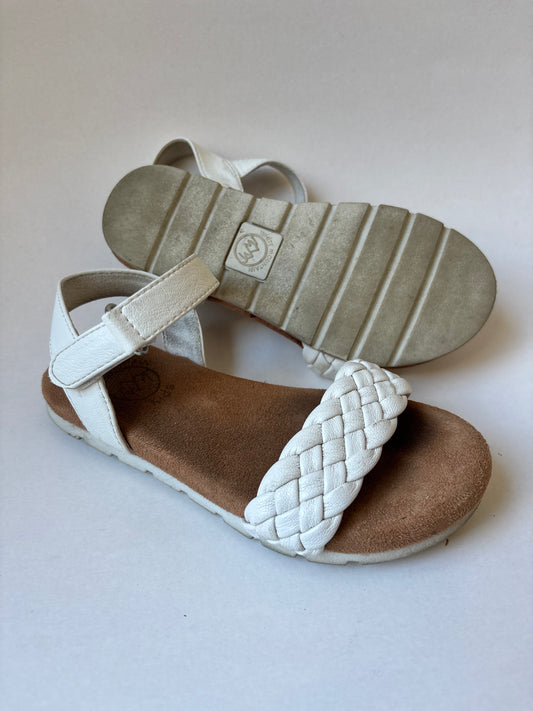 White Braided Sandals
