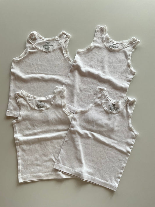 4 White Undershirts