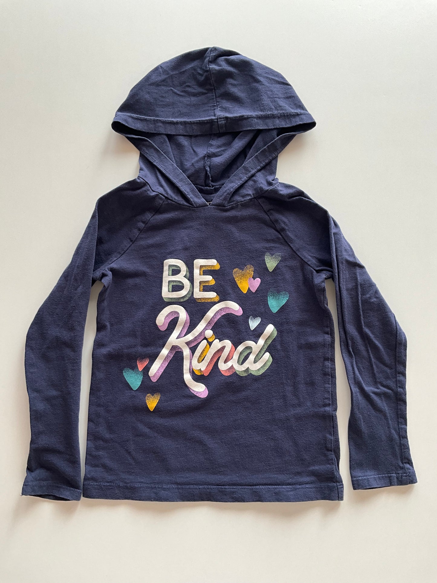 Navy Hooded Be Kind Shirt