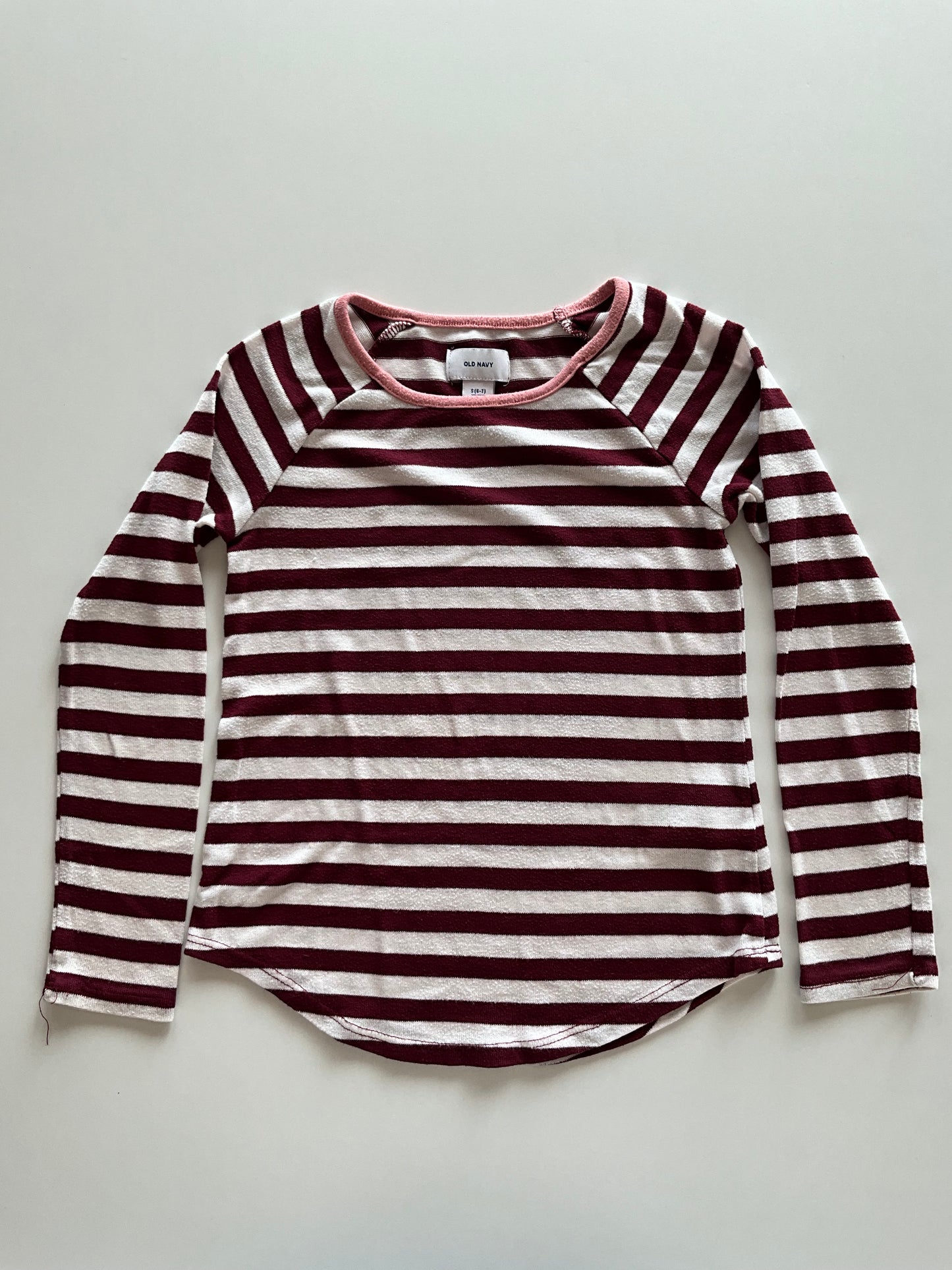 Maroon & Ivory Striped Shirt