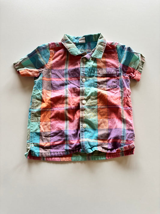 Colourful Plaid Button Up Shirt