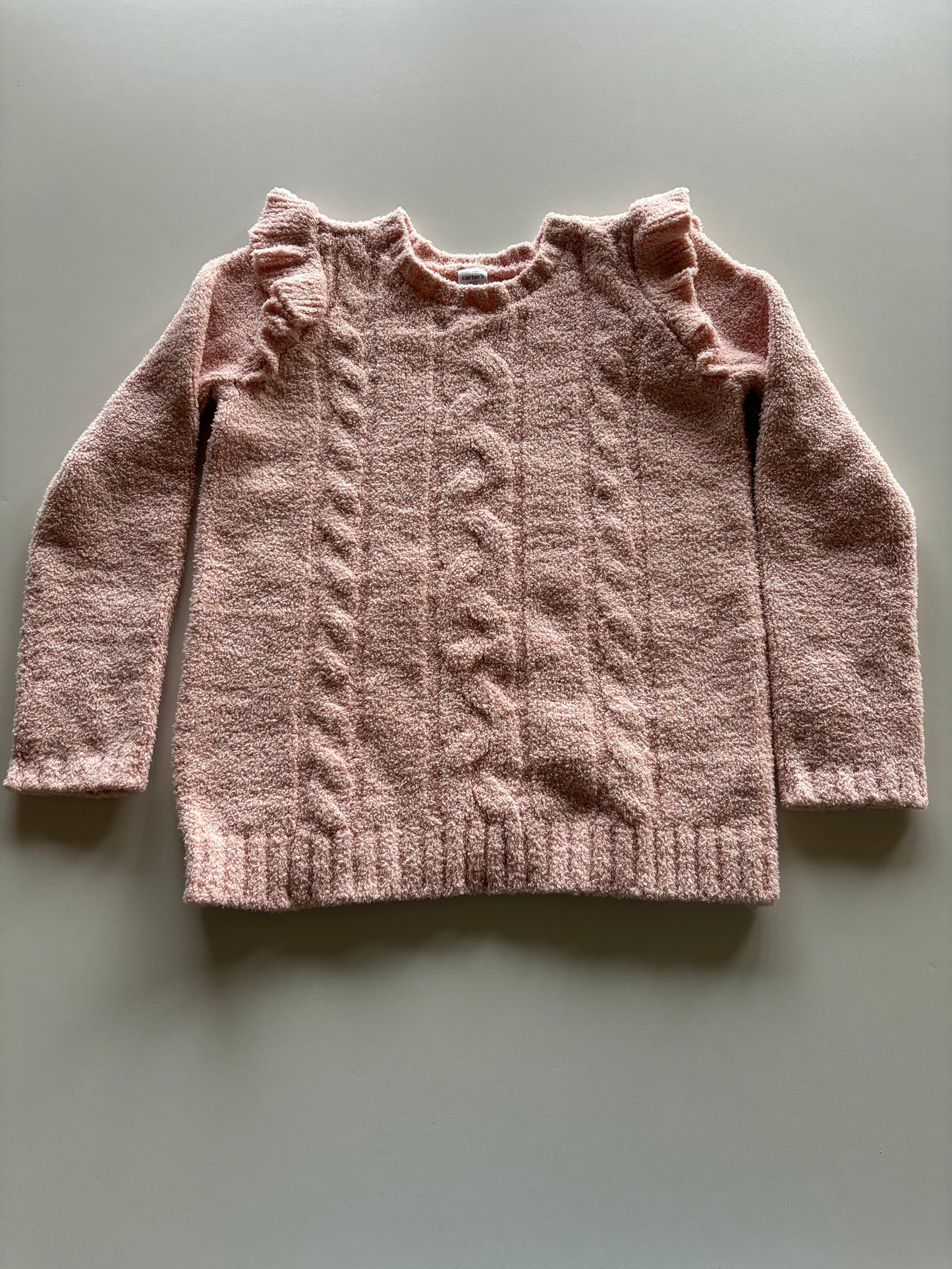 Pink "Blanket" Cable Knit Sweater
