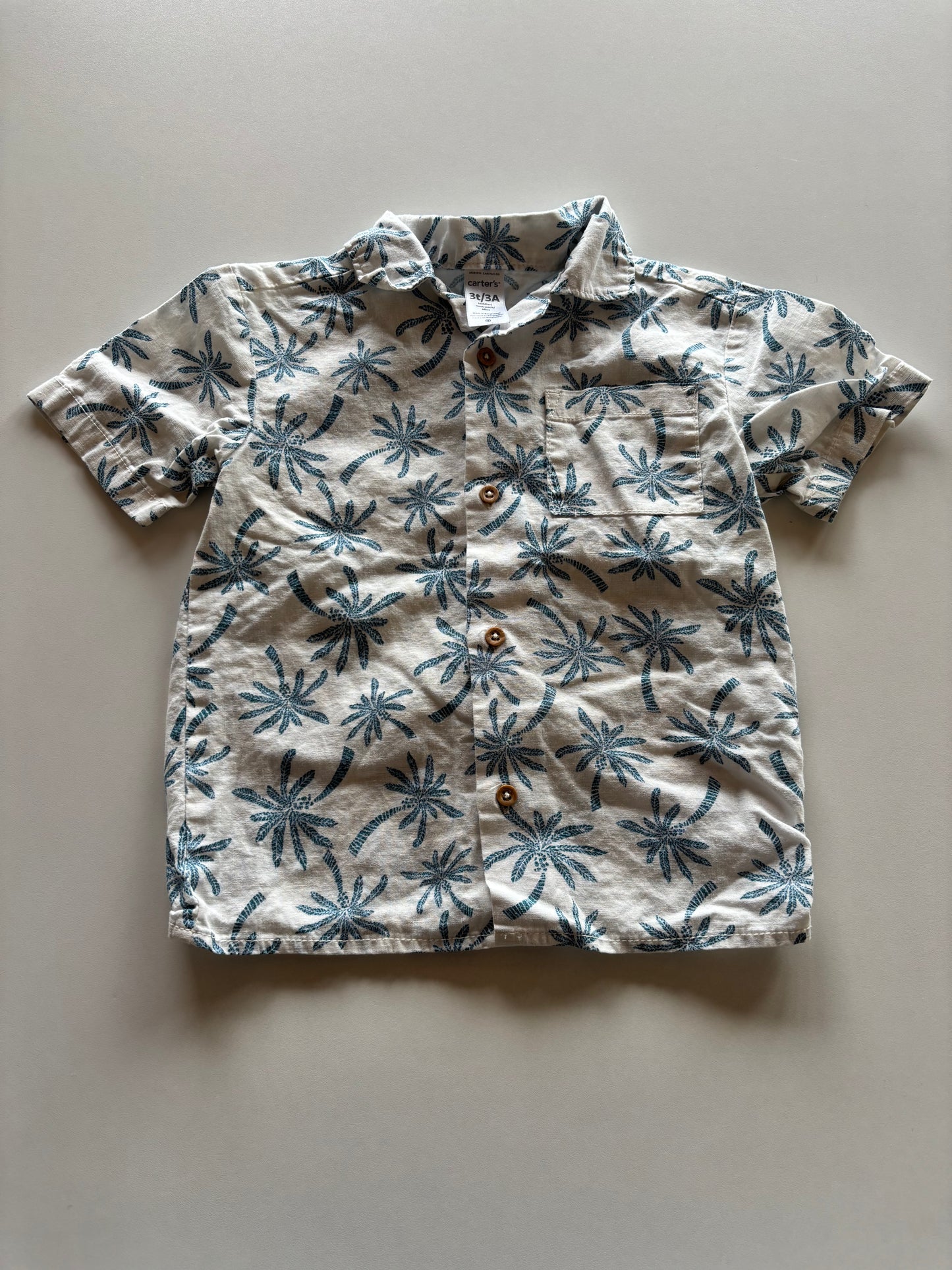Palm Tree Linen Shirt