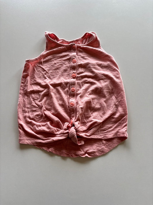 Pink Button Up Tank