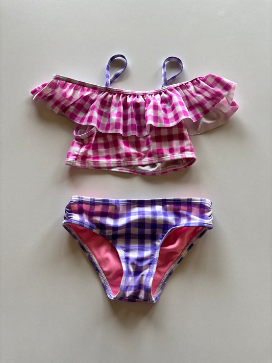 2pc Pink & Purple Palid Swim Suit