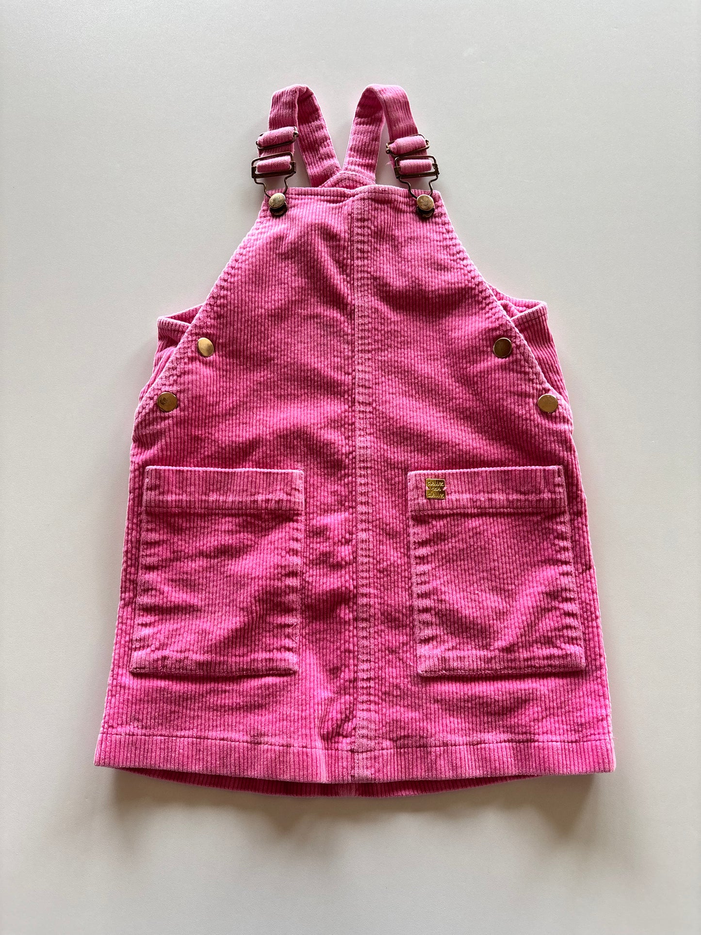 Pink Corduroy Overall Skirt