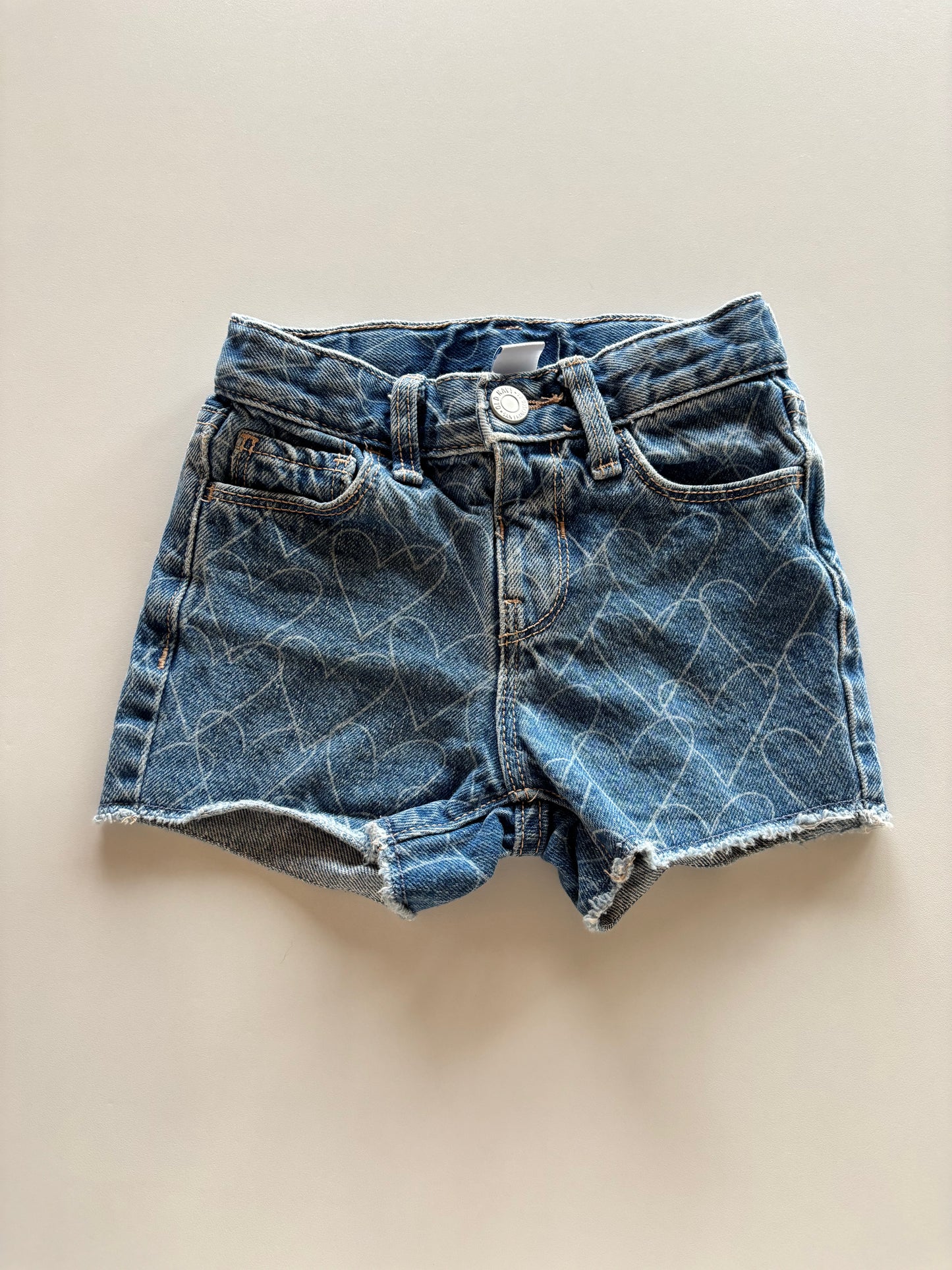 Heart Denim Shorts