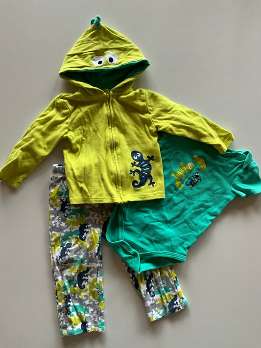 3pc Green Lizard Set