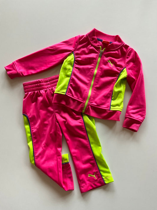 2pc Pink & Lime Leisure Suit