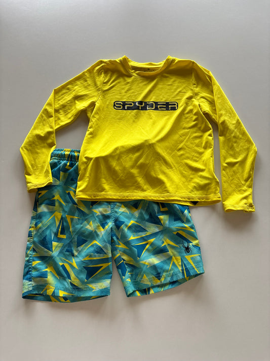 2pc Yellow & Blue Swim Set