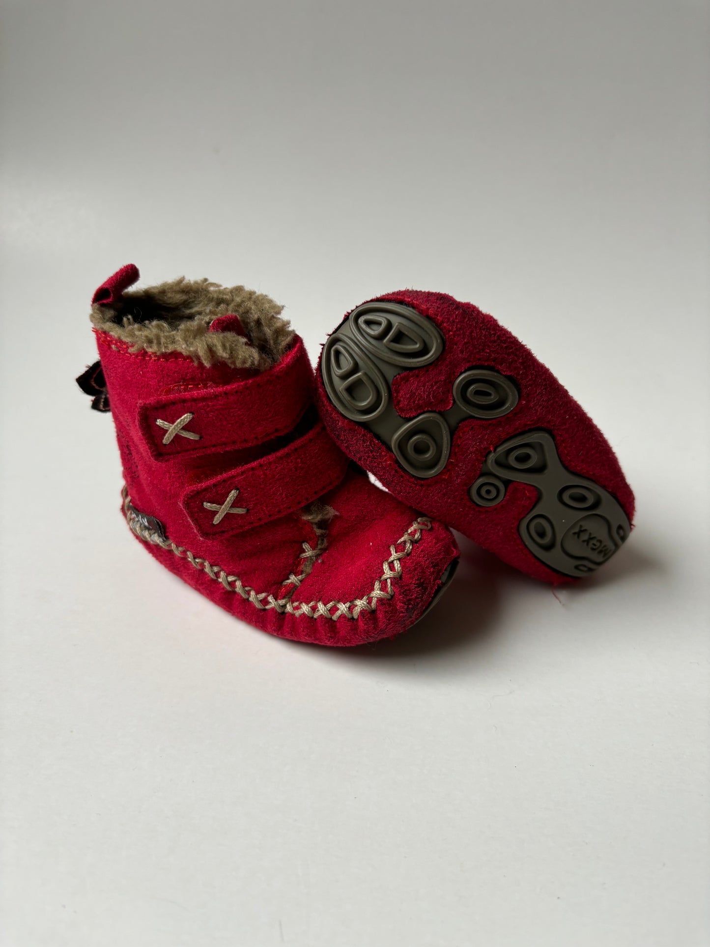 Red Suede Booties