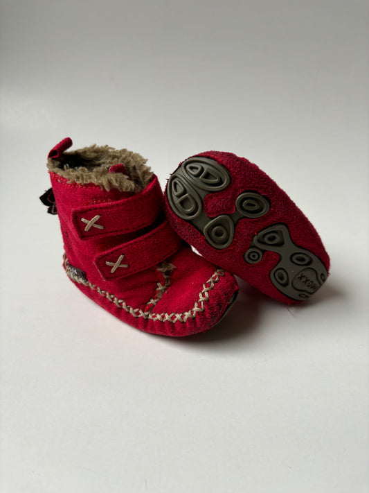 Red Suede Booties