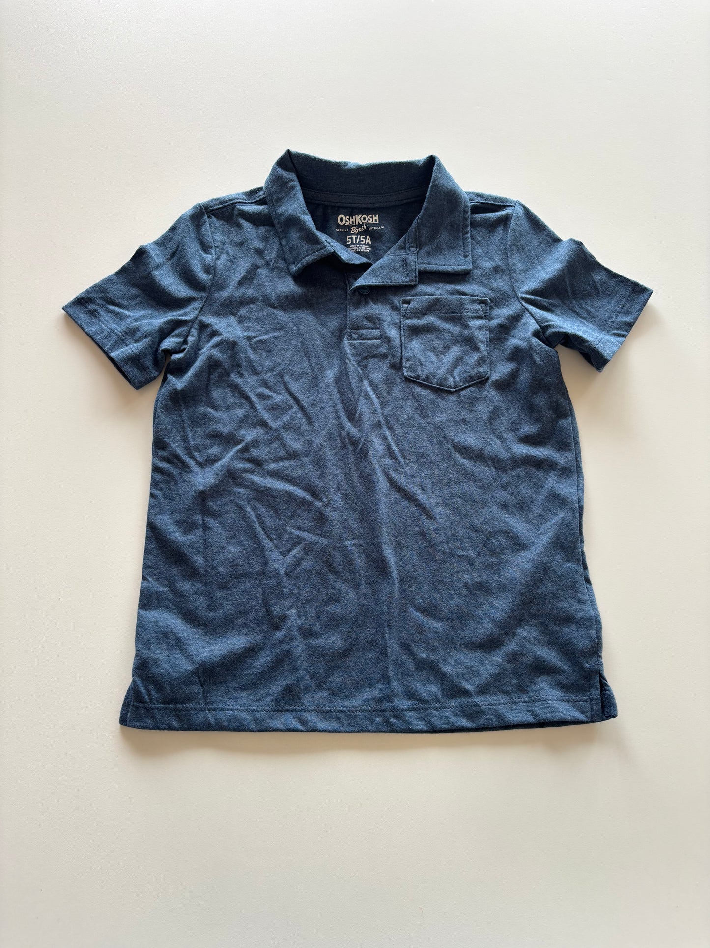 Blue Pocket Polo Tee