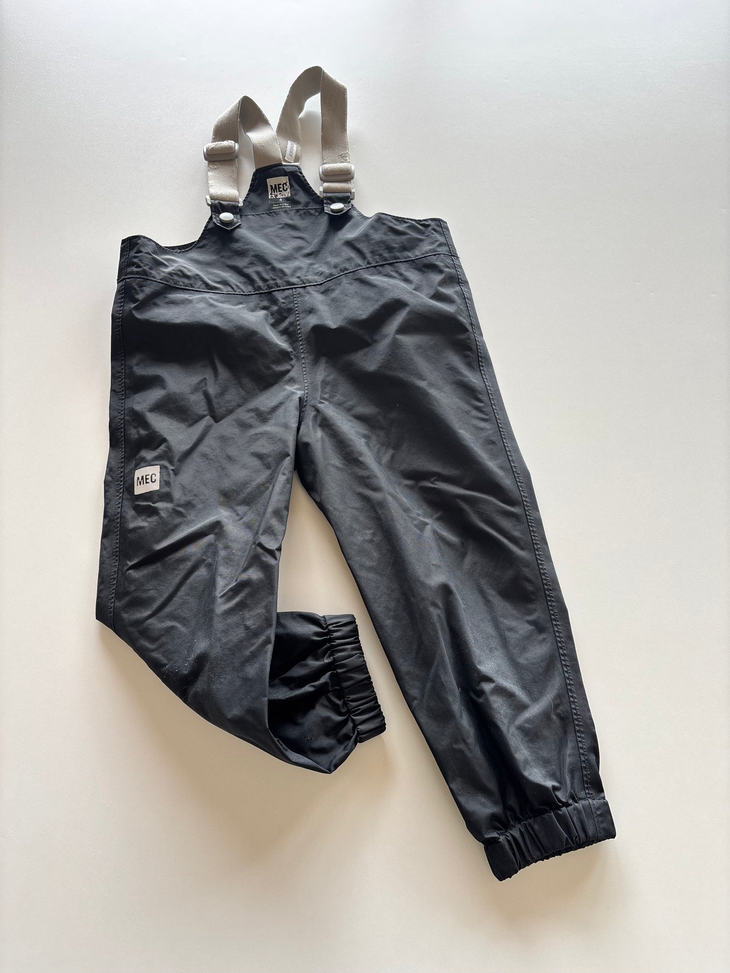MEC Black Bib Rain Pants