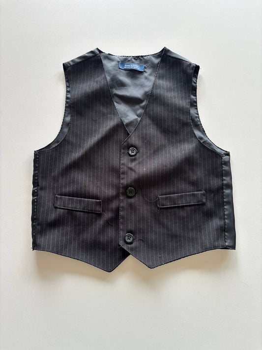 Black Pinstripe Vest