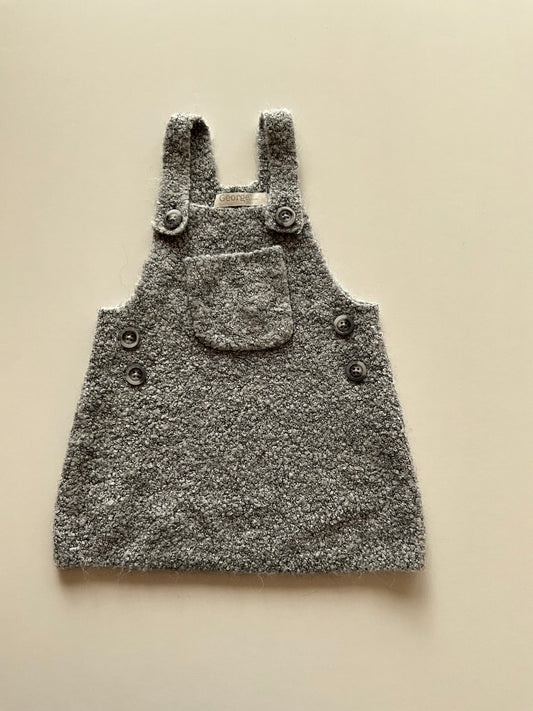 Textured Cozy Grey Overall Skirt