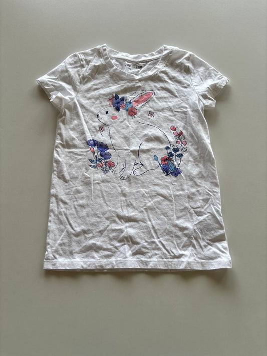 White Floral Bunny Tee