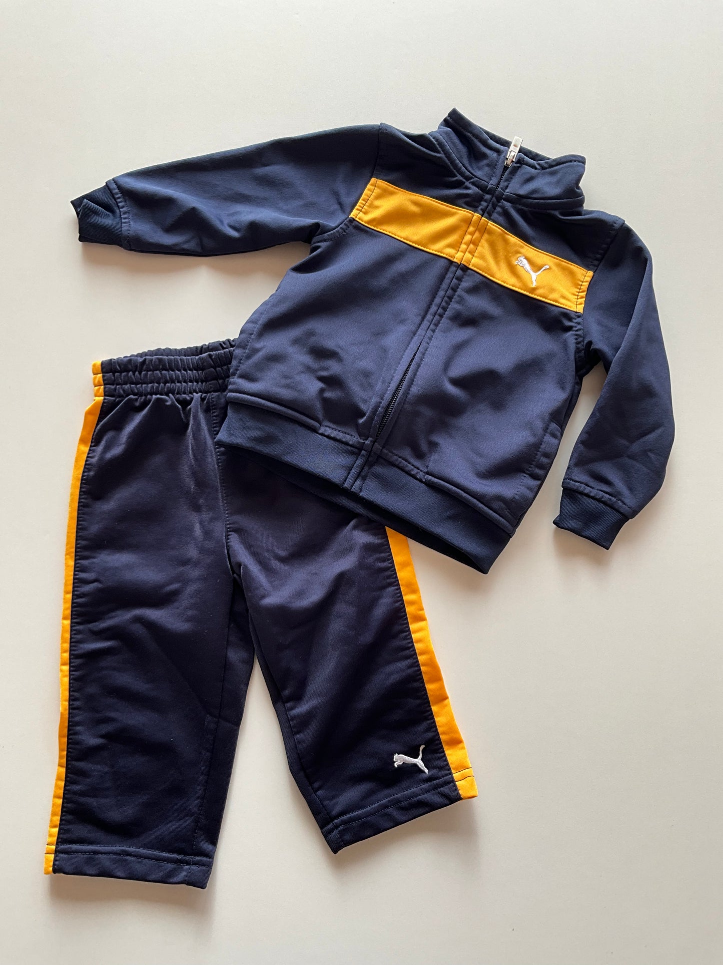 2pc Navy & Yellow Leisure Suit