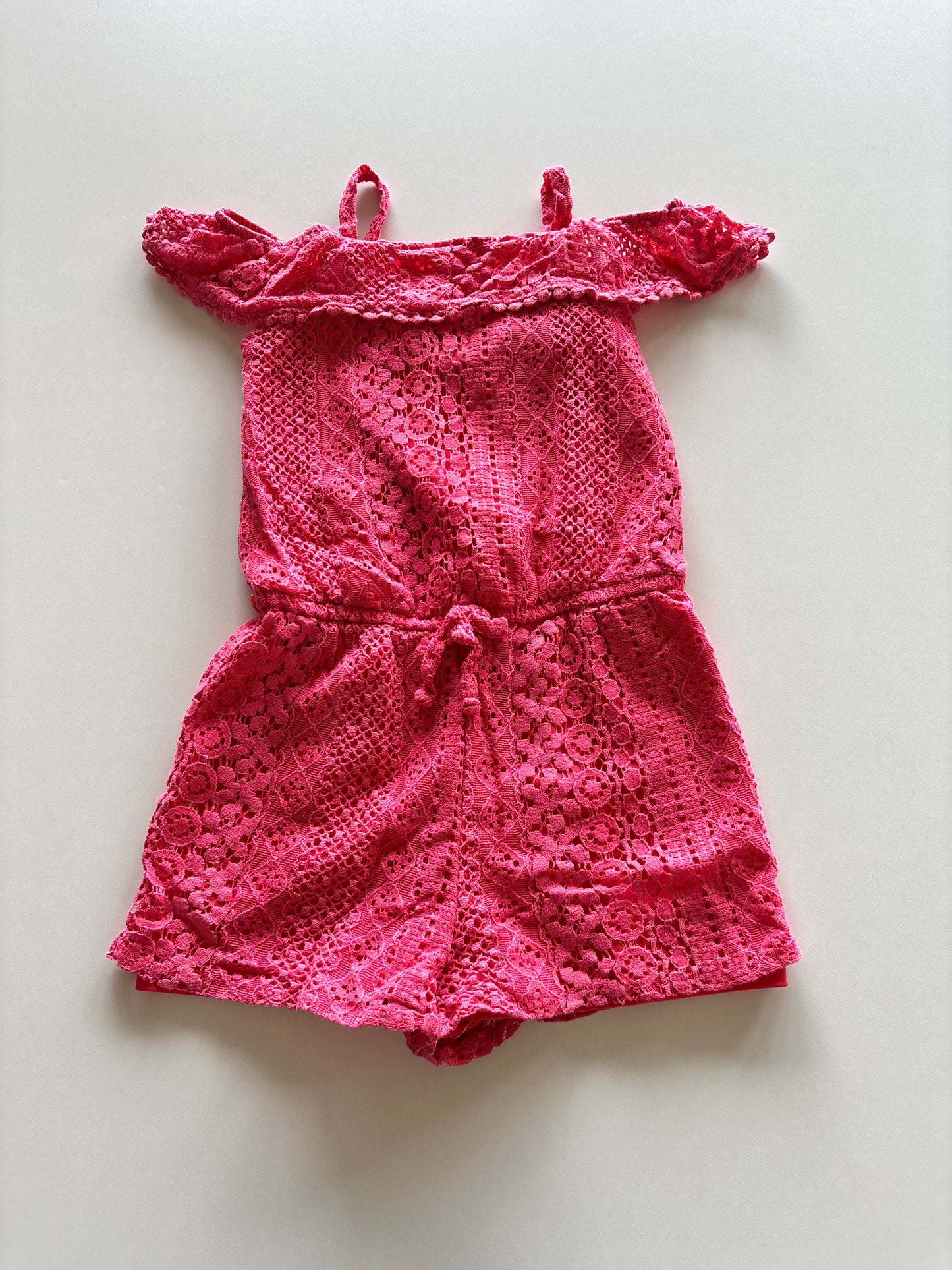 Pink Lace Romper
