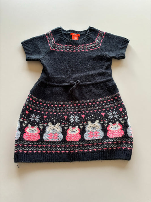 Navy Winter Knit Dress